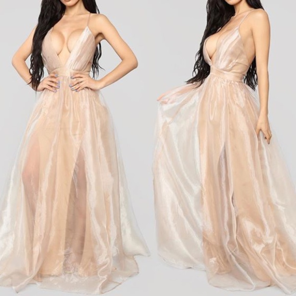 Nude Maxi Dress